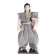 Collector doll "Samurai in a gray kimono with a sword" 30x12.5x12.5 cm
