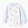 Children's blouse with long sleeve, color blue/hares, height 62