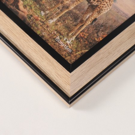 Photo frame plastic 10x15 cm "Crassic. Wood" beige 14x19.2 cm-2