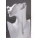 Set of 5 objects: 4 pairs fluffs, pendant "gymnast", white color in silver, 40 cm