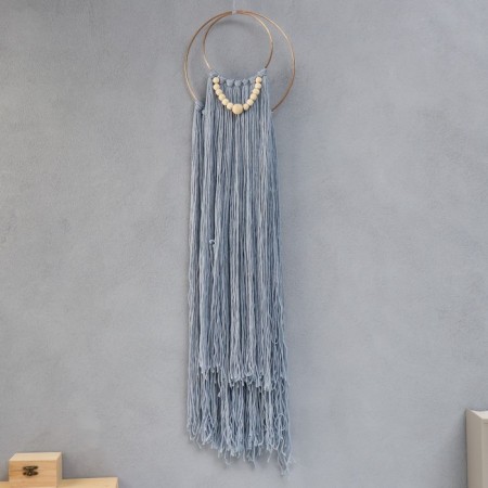 Panel wall textile "Boho" gray-blue
