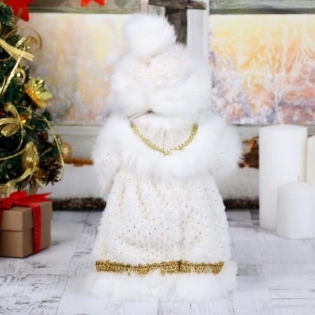 Snow Maiden "chic, in a white-gold fur coat and hat" moves, 29 cm-2