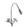 Kitchen mixer Zein ZC2031, flexible surge, crane boux brass 1/2 ", gray/chrome