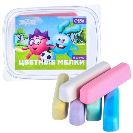 Set of colored crayons of smeshariki, 6 colors-9