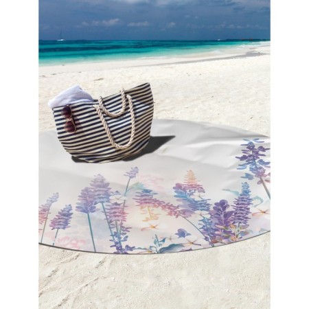 Pareo and beach rug "Lavender Morning", D = 150 cm-2