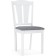 Wooden stool Bert array of gvee/fabric, white/gray 42x46x92 cm