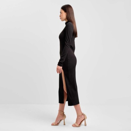 Women's dress with a cut Mist p. 42, black-1