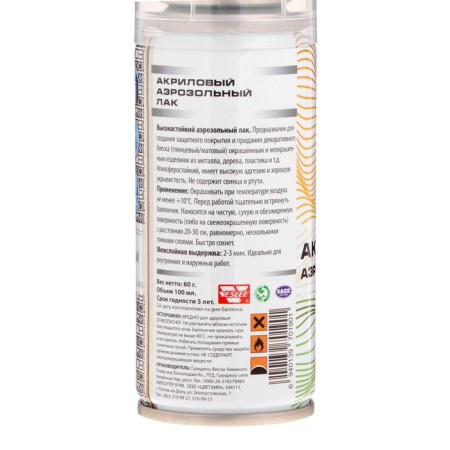 Veslee aerosol varnish, glossy, 100 ml-4