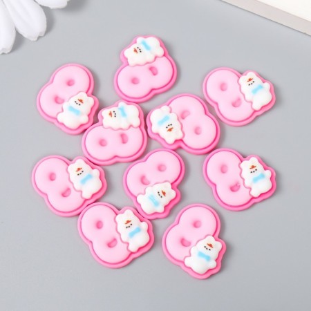 Decor for creativity "Number 8 with an animal" set 10 pcs 2x1.9 cm-2