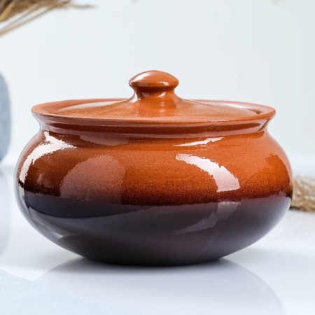 Set of dishes "Vyatka ceramics" 2.5l + 4x0.5l + spoon, traditional-1