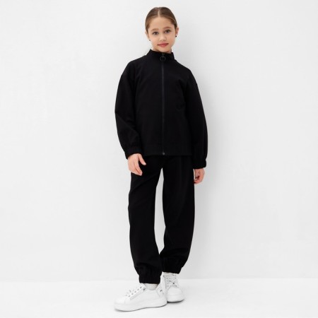 Брюки для девочки MINAKU: Casual Collection KIDS, цвет чёрный, рост 152 см-3