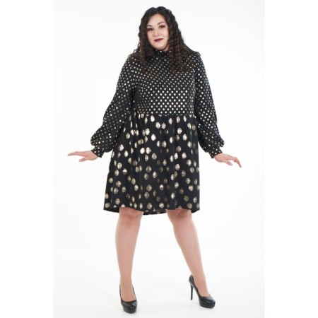 Female dress, size 56, black color-3