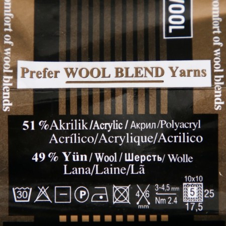 Yarn "Lanagold" 51% acrylic, 49% wool 240m/100g (584 mink)-3