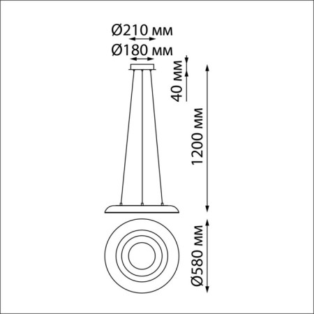 Slotnik Dimmic IP20 LED 3000K 48W, with PDU-2
