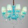 Chandelier "Maria" 8he14 25W azure 72x72x60-90 cm Bayerlux