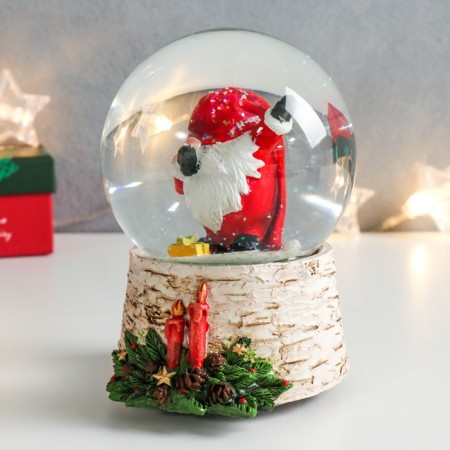 Souvenir Polystone Water Ballion Music "Santa Claus - Deb" 11.5x11.5x14 cm-3