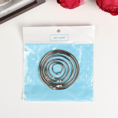 Rings for creativity (for photo albums) external d = 2, 3, 4, 5.5, 7, 8 cm set 6 pcs-5