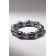 Bracelet Pearl "Bead" ball No. 10, gray color in silver, d = 6 cm