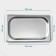 Gastrootiness 1/4 of stainless steel, 20 mm, 26.4 × 16 × 2 cm, thickness 0.8 mm