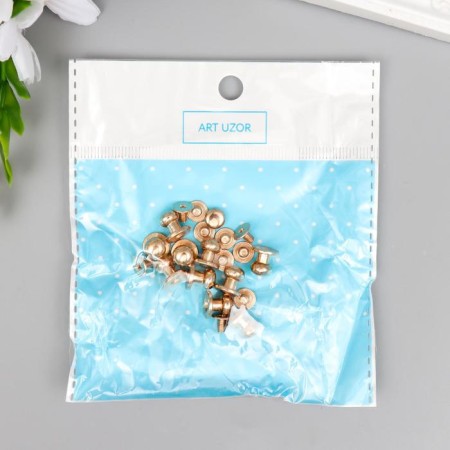 Handle for casket metal gold set 10 pcs 0.7x0.8 cm-5