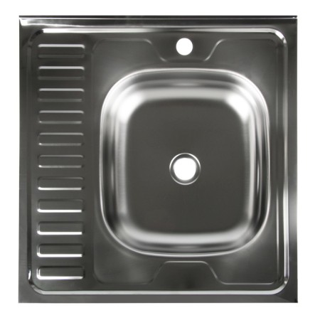 Kitchen sink "Vladiks", invoice, without siphon, 60x60 cm, right, stainless steel 0.4 mm