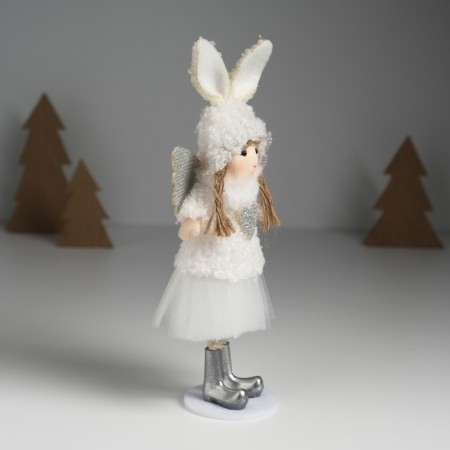 Interior doll "Angel in a hat with a bunny ears" 4x8x20 cm-1