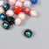 Buttons plastic for creativity on the midnight "ball with stroke" set of 20 pcs 1.2x1.2 cm