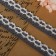 Knitted lace, 20 mm × 2.7 ± 0.5 m, white/gray color