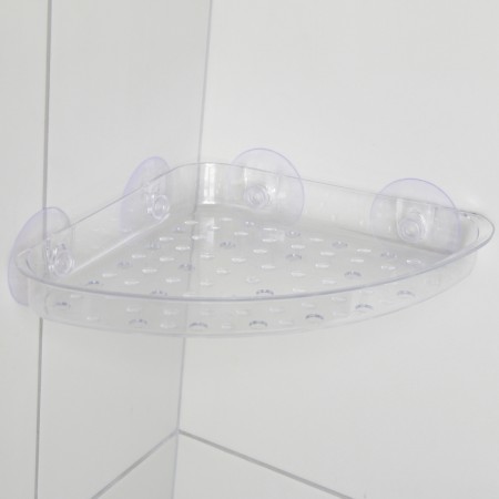 Shelf in the bathroom corner on suction cups Bath Collection, 24 × 19 × 3 cm, color mix-2