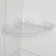 Shelf in the bathroom corner on suction cups Bath Collection, 24 × 19 × 3 cm, color mix