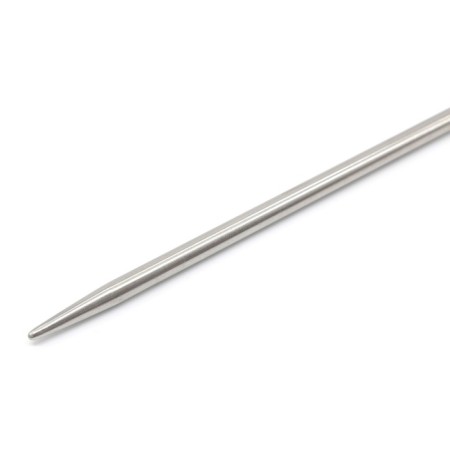 The knitting needles are circular, metal, 80 cm/4.0 mm-2