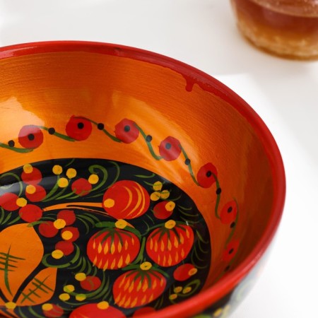 Salad bowl, medium, 14 × 7.5 cm, Khokhloma-3