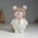 Souvenir Polystone "Snowman in a hat with pompom, with a basket" 8.5x5x13 cm