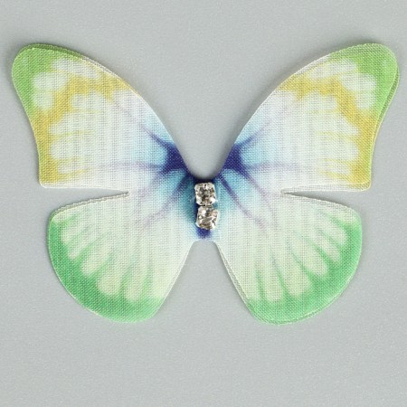 Decor for creativity "Butterfly", two -layer, set of 12 pcs., Size 1 pc. - 5 × 4 cm, green color-2