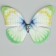 Decor for creativity "Butterfly", two -layer, set of 12 pcs., Size 1 pc. - 5 × 4 cm, green color
