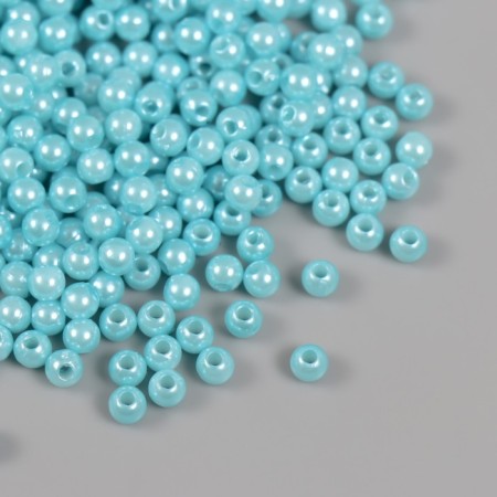 A set of beads "Pearls" d 4 mm, 250 gr, blue-1