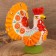 Dymkovo toy "Temple on the mortar", 9 cm, mix