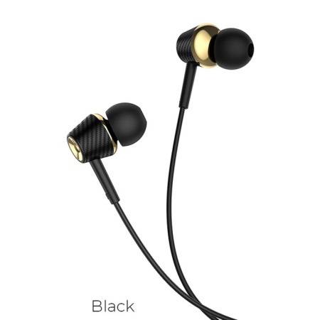 Hoco M70 headphones, wired, vacuum, microphone, jack 3.5 mm, 1.2 m, black-1