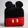 Plush backpack, 19 cm x 5 cm x 21 cm "Mouse", Mickey Mouse