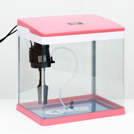 The Seastar HX-318F Aquarium includes: LED lamp 7 modes, filter, 18 l, red