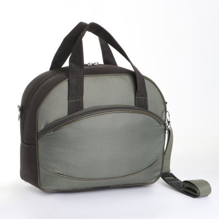 Small 37 L (S) suitcase with Sacvoyage bag, lightning department, extension, Khaki color-9