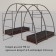 Glocked bed, 195 × 70 × 15 cm, brown, Greengo