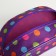 Road cosmetic bag on a zipper, with a handle, purple color