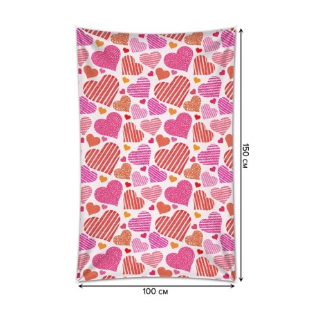 Decorative panel with photo printing "A lot of hearts", vertical, size 100x150 cm-1