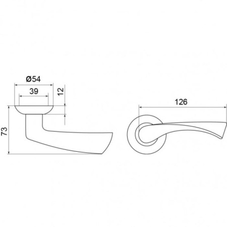 Separate handle Crona Tl SN/CP-3, color matte nickel, chrome-1