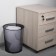 Metallic paper basket, 20 liters, Brauberg germanium, black
