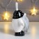 Souvenir Ceramics "Santa Claus in a cap with deer horns" White-black 14.5x6.7x9.8 cm