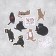 A set of paper stickers "Cat", 10 pcs