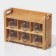 A set of glass cans for bulk products "TUR", 8 items: 6 cans 300 ml, spoon, bamboo box