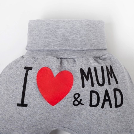 Pants crumb I am "Love", gray, height 62-68 cm-4